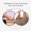 Image représentant les methodes de massage prodigué par l'appareil de massage shiatsu v2 de la marque Ozen-Massage, à savoir le massage par pétrissage fin et le shiatsu fort