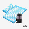 Kit d’acupression comprenant un tapis d’acupression bleu ciel, son cousin et un sac de rangement pour plus de mobilité