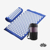 Kit d’acupression comprenant un tapis d’acupression bleu foncé, son cousin et un sac de rangement pour plus de mobilité